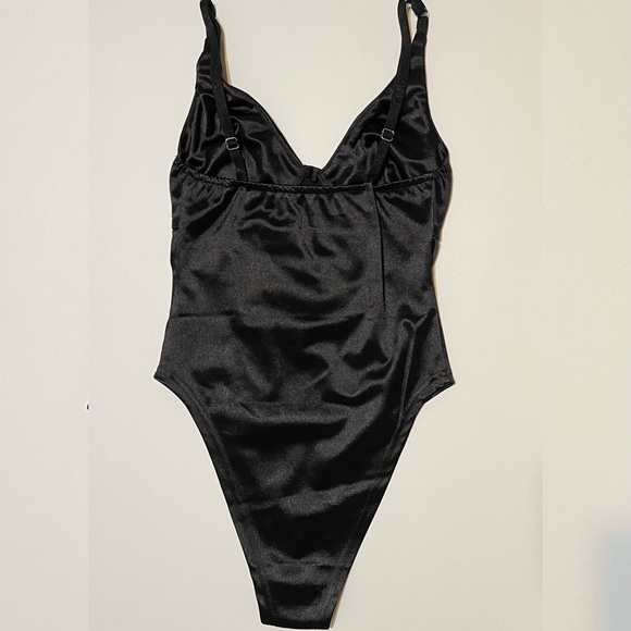 Black Silk Bodysuit - Picture 2 of 9